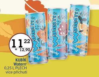 Jip Kubík waterrr, 0,25 l plech více příchutí nabídka
