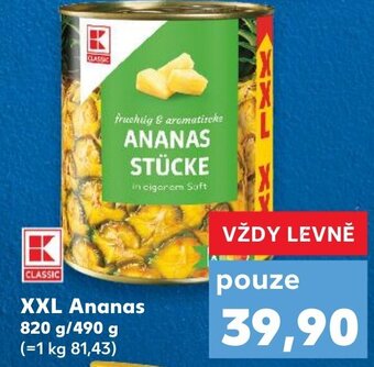 Kaufland XXL Ananas 820 g/490 g nabídka