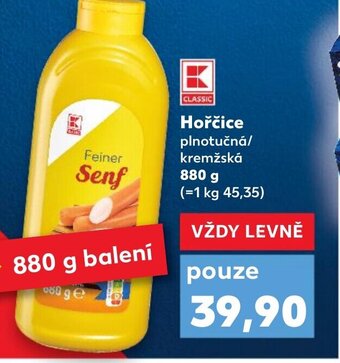 Kaufland Hořčice plnotučná/ kremžská 880 g nabídka
