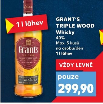 Kaufland GRANT'S TRIPLE WOOD Whisky 40% nabídka