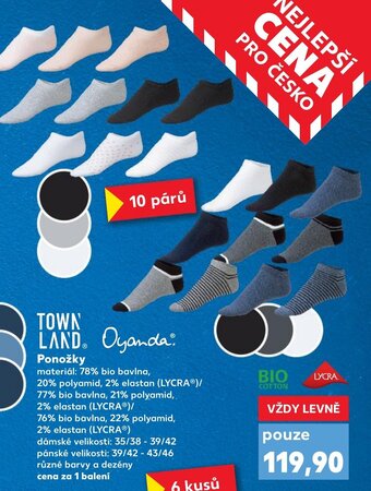 Kaufland Ponožky nabídka