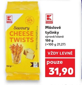 Kaufland Máslové tyčinky sýrové/slané 150 g nabídka