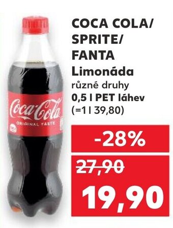Kaufland COCA COLA/ SPRITE/ FANTA Limonáda nabídka