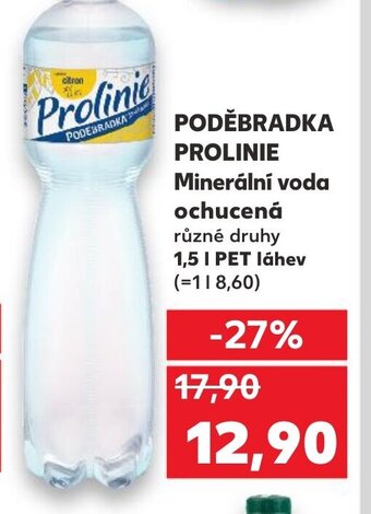 Kaufland PODĚBRADKA PROLINIE Minerální voda ochucená nabídka