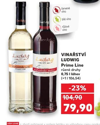 Kaufland VINAŘSTVÍ LUDWIG Prime Line nabídka