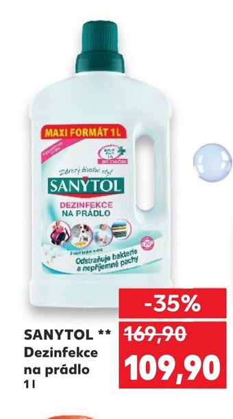 Kaufland SANYTOL Dezinfekce na prádlo nabídka