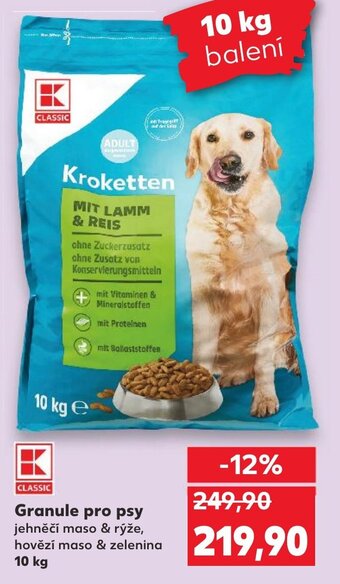 Kaufland Granule pro psy 10 kg nabídka