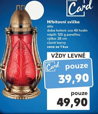 Kaufland Hřbitovní svíčka nabídka