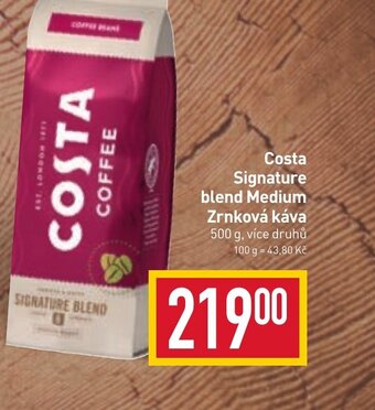 Billa Costa Signature blend Medium Zrnková káva 500 g nabídka