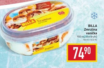 Billa BILLA Zmrzlina vanička 900 ml nabídka