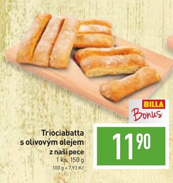 Billa Triociabatta s olivovým olejem z naší pece nabídka