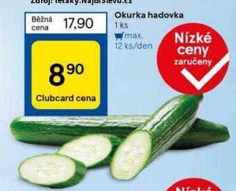 Tesco Okurka hadovka nabídka