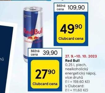 Tesco Red bull nabídka