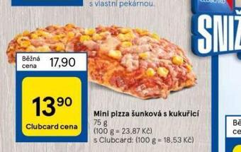 Tesco Mini pizza šunková s kukuřicí nabídka