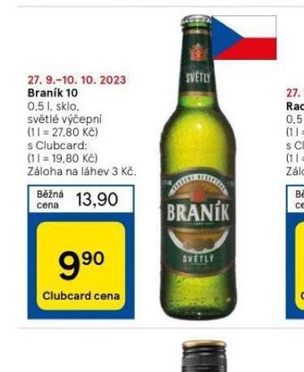Tesco Pivo braník 10 nabídka