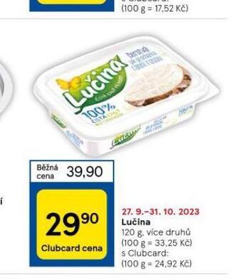 Tesco Lučina nabídka