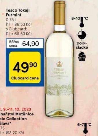 Tesco Tesco tokaji furmint nabídka