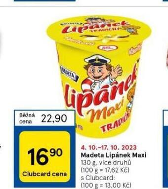 Tesco Madeta lipánek maxi nabídka