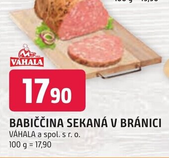 Trefa BABIČČINA SEKANÁ V BRÁNICI VÁHALA nabídka
