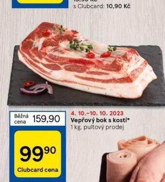 Tesco Vepřový bok s kostí nabídka
