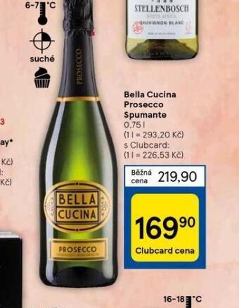 Tesco Bella cucina prosecco spumante nabídka