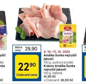 Tesco Amálka šunka nejvyšší jakosti nabídka