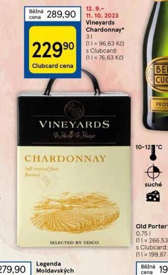 Tesco Vineyards chardonnay nabídka
