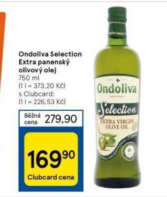 Tesco Ondoliva selection extra panenský olivový olej nabídka