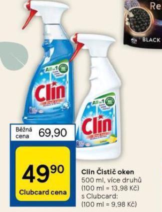 Tesco Clin čistič oken nabídka