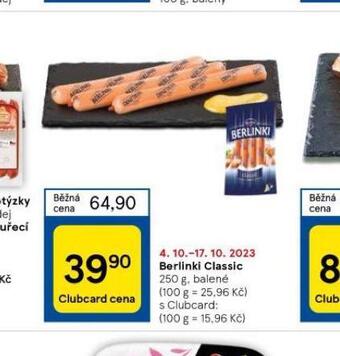 Tesco Berlinki classic nabídka