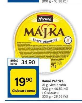 Tesco Hamé paštika nabídka