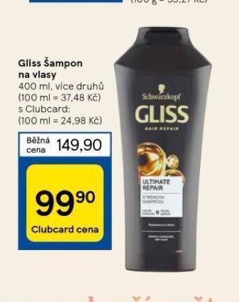 Tesco Gliss šampon nabídka