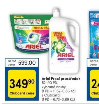 Tesco Ariel prací prostředek nabídka