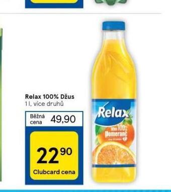 Tesco Relax 100% džus nabídka