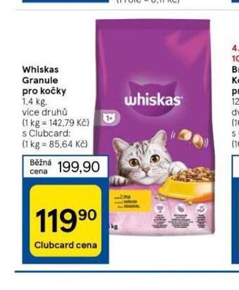 Tesco Whiskas granule pro kočky nabídka