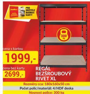 Baumax Regál nabídka