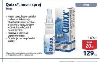 Benu Quixx nosní sprej nabídka