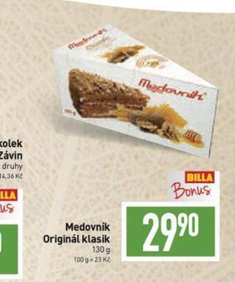 Billa Medovník nabídka