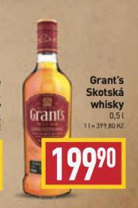 Billa Grant's scotch whisky nabídka