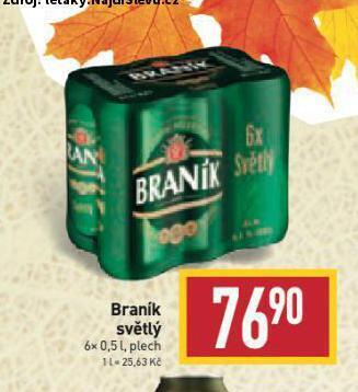 Billa Pivo braník nabídka