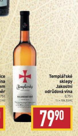 Billa Templářské sklepy nabídka