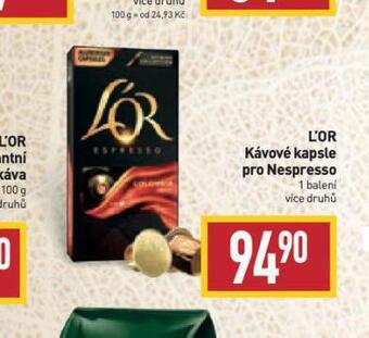 Billa Kávové kapsle l'or nabídka