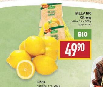 Billa Citrony nabídka