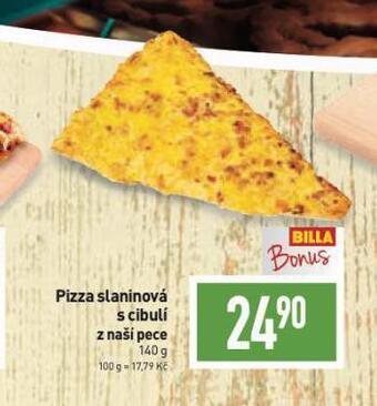 Billa Pizza slaninová s cibulí nabídka