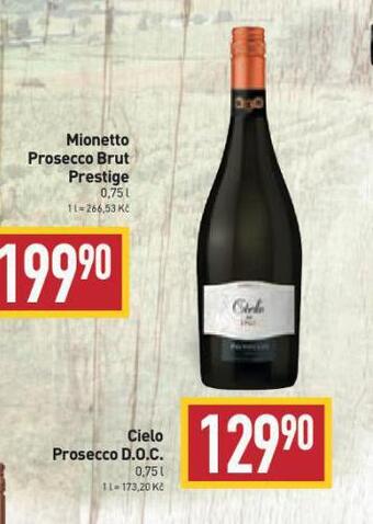 Billa Cielo prosecco doc nabídka