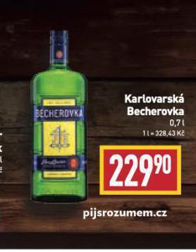 Billa Kralovarská becherovka nabídka