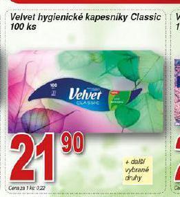 Hruška Velvet papírové kapesníky nabídka