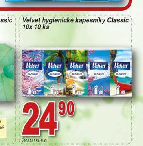Hruška Velvet papírové kapesníky nabídka