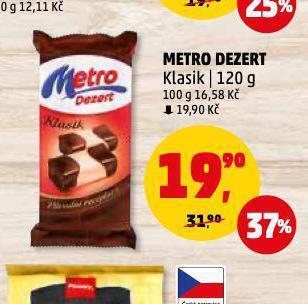 Penny Market Metro dezert nabídka