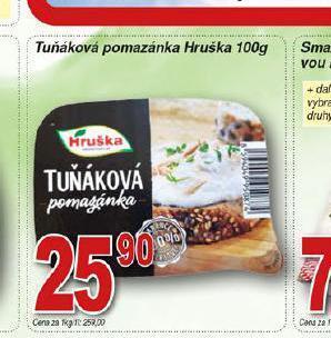 Hruška Tuňáková pomazánka nabídka